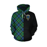 Forsyth Ancient Tartan Hoodie Half of Me - Cross Style